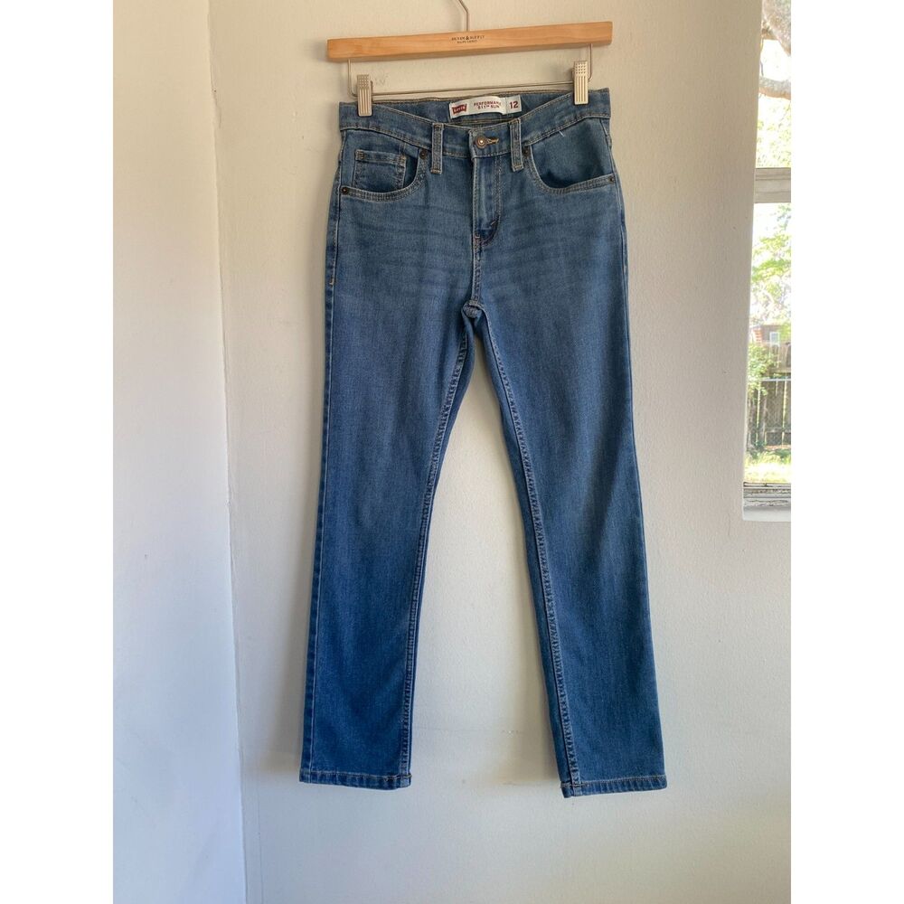 Levi’s Performance 511 Slim Fit Youth Boys Medium Wash Blue Jeans 12 Reg 26X27